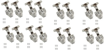 Volo European Style Steel 3D Clipon Soft Close Concealed Hinge, 15 Crank10set of 2pcs Concealed Hinge(Silver Pack of 10)