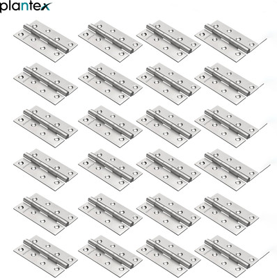 Plantex Stainless Steel Door Butt Hinges 4 inch x 14 Gauge/2 mm Thickness for Door Butt/Mortise Hinge(Satin Matt Pack of 24)