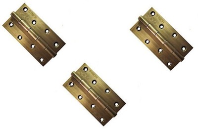 Volo Door Butt Hinges 5 inch x 10 Gauge/3 mm Thickness (Stainless Steel, Antique Finish) (Pack of 3 Pcs.) Butt/Mortise Hinge(Brass Pack of 3)