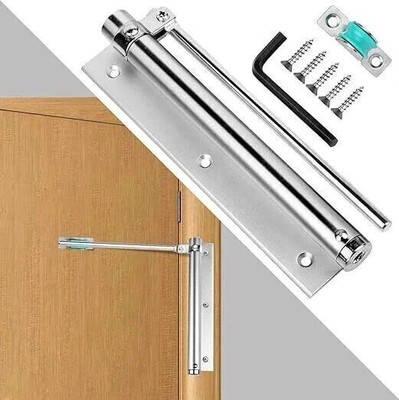 NAKSHT Automatic Door Closer Hinge Lock Self Closing Hinge(Steel Pack of 1)