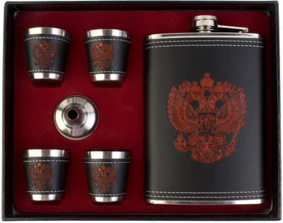 MOSHTU Hip Flask 9 Oz/266 ml Hip Bottle Set Leather Case Gifts Bottles Hip Flask(266 ml)