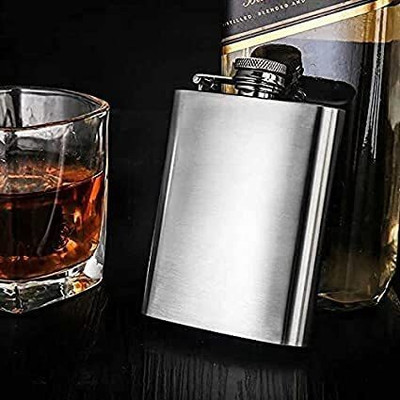 Protos India.Net steel Hip Flask(230 ml)
