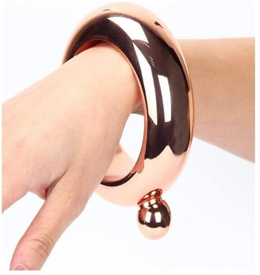 Dishy Divine Bracelet Flask | Stainless Steel Bangle Flask | Copper Bracelet Flask for Women Stainless Steel Hip Flask(100 ml)