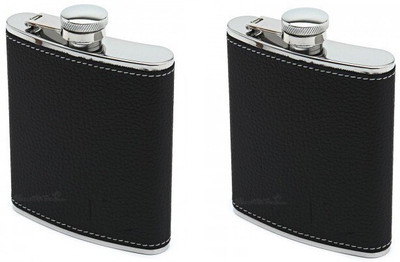 Protos India.Net Twin Single Stitched Hip Flask(207 ml)