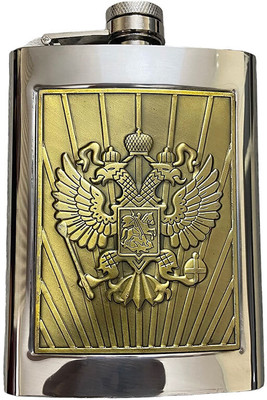 Merish Hip Flask Portable Metal Stainless Steel Flask Flagon Whiskey Wine Pot Bottle Hip Flask(270 ml)