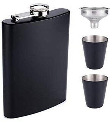 Pinopa Hip Flask with Funnel & 2 Shot Glasses Stainless Steel Hip Flask(200 ml)