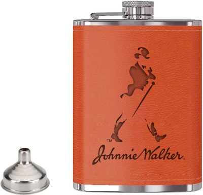 JMALL 1369 Johny Walker Pocket Hip Flask Bottle Liquor Drink Ware Stainless Steel Hip Flask(236 ml)