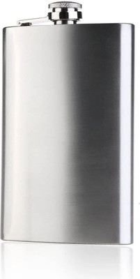 RTURO Slim Compact Alcohol Drinks Wine Whiskey Vodka Or Liquor Stainless Steel Hip Flask(300 ml)