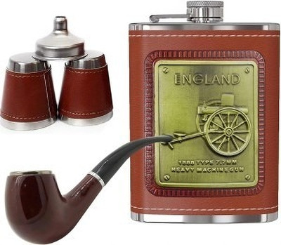 Peshkar CHILAM GIFT SET STEELNESS Hip Flask(230 ml)