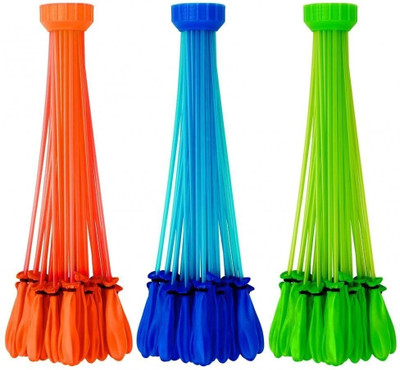 Shri Darshan Gulal 111 pcs Quick Magic Holi Water Balloons, Crazy Quick Fill in 60 Seconds Holi Color Powder Pack of 1(Orange, Green, 0.2 g)