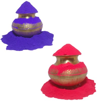 GULAL Combo Pack Of 2 (Purple And Red) 1Kg Each Colour Holi Color Powder Pack of 2(Purple, Red, 2000 g)