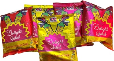 Quinergys Holi Special Herbal Red Organic Gulal no 1 Quality Pack of 5 Packets Holi Color Powder Pack of 5(Red, Pink, Yellow, Blue, Green, 100 g)