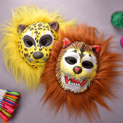 VACHASYA Different Shape Animals Face Mask for Kids Adults For Festive Holi Color Powder Pack of 2(Multicolor, 50 g)