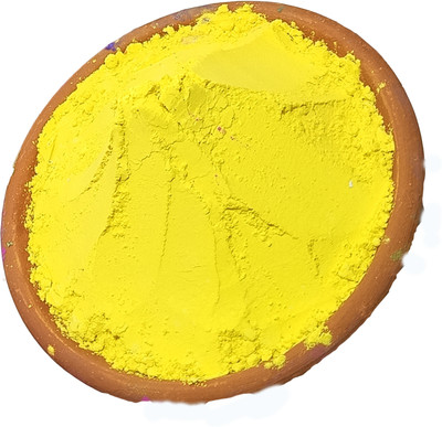 GULAL Holi Gulal 100 Gram Packet Holi Color Powder Pack of 1(Yellow, 100 g)
