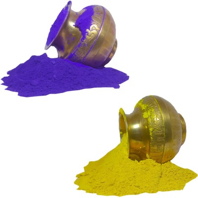 GULAL Combo Pack (Purple And Yellow) 300g Each Colour Holi Color Powder Pack of 2(Purple, Yellow, 600 g)