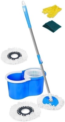 MAGICBUYS Combo House hold using cleaning bucket mop set with 3 Refills Mop Set