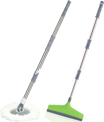V-MOP Premium Classic Floor Wiper + Mop Stick - Easy to Use for Homes and Office-10 String Mop(Multicolor)