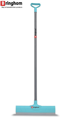 Bringhom Squeegee Wiper with Sharp Blade Long Handle for Home Bathroom Floor Cleaning 1U Floor Wiper(Green)
