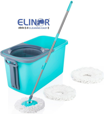 ELINOR NEW MOP SET IN PLASTIC WITH AMAZING SHAPE AND DESIGN WITH 3 MICROFIBER REFILL Mop Rod(Multicolor)