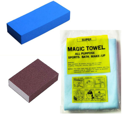 ExcitingDEalz Multipurpose Rust Cleaner Emery Sponge Super Absorbent Sponge Reusable Magic Wet and Dry Sponge Cleaning Cloth(2 Units)