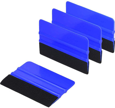 IOTA SQZ-206F Black Felt Squeegee for Car Window Tint Tool, pack of-4 Cleaning Wipe