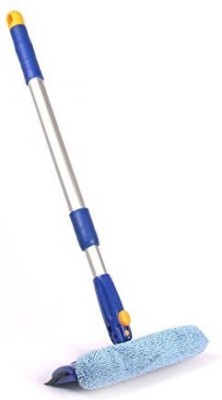Iktu Multi-Purpose Glass Cleaning Wiper Rubber & Microfiber Expandable 70-125cm Mop Set(Blue)
