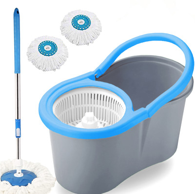 V-MOP Premium Classic Grey Spin Bucket Mop Set Mop Set(Multicolor)