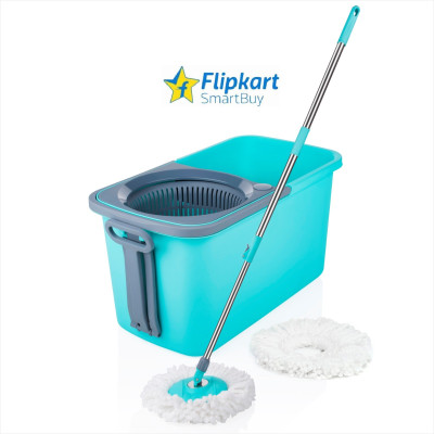 Flipkart SmartBuy HOME CLEANING MOP SET 360 CLEANING MOP SET COMES WITH 2 MICROFIBER REFILL Bucket, Mop, Mop Set
