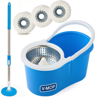 V-MOP Premium Blue Spin Bucket Floor Cleaning Mop Set - BL02 - Mop Set, Mop, Cleaning Wipe, Bucket