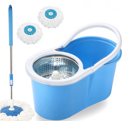 V-MOP Classic Magic Dry Bucket Mop - 360 Degree Self Spin Dry Cleaning Floor Mop for Home & Office Floor Mop Set-0AGSD31 Mop Set