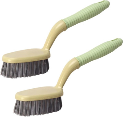 ODIN 2PCS Silicone Long Handle Cleaning Brush | Sink, Basin & Utensil Cleaner Plastic Wet and Dry Brush(Multicolor, 2 Units)