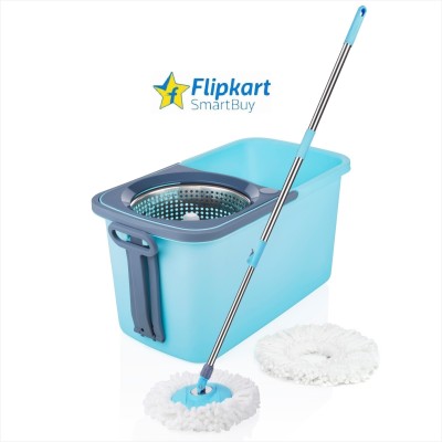 Flipkart SmartBuy HOME CLEANING MOP SET 360 CLEANING MOP SET COMES WITH 2 MICROFIBER REFILL Bucket, Mop, Mop Set