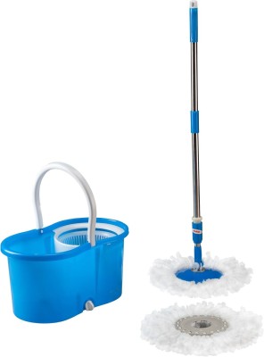 EasyNest EasyNest 360° Spin Mop System Plus 2 Refill Heads Mop and Bucket with Wringer Mop Set