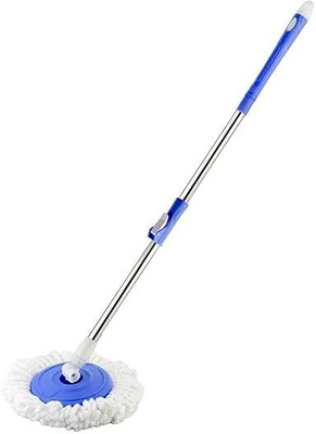 SAENTE Spin Mop Stick Rod with Easy Grip Handle for Floor Cleaning for Home, Office Mop Set(Blue, Green)