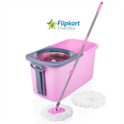 Flipkart SmartBuy HOME CLEANING MOP SET 360 CLEANING MOP SET COMES WITH 2 MICROFIBER REFILL Bucket, Mop, Mop Set