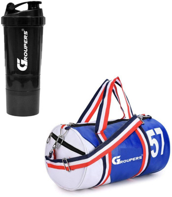 GROUPERS Gym Duffle bag for men and women ll LIAS Sipper bottle ll fitness Kit- 07 Fitness Accessory Kit Kit