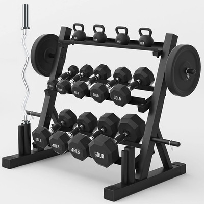 IRIS 150 kg Dumbbell Rack Multifunctional Weight Stand for Home Gym Home Gym Combo