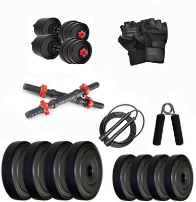 STARX 32 kg PVC 32 kg weight with rods and accessories Home Gym Combo