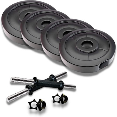 FIRE FITNESS 5 kg 20KG pvc plate weights with 14'' solid pvc dumbbell rod for home workout Home Gym Combo