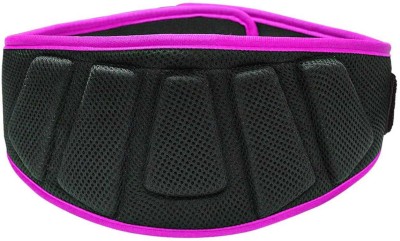 Rakso Weight lifting Gym Belt Workout For Men and Women PINK BLACK NYLON Supporter