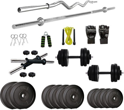 anythingbasic. 50 kg ab.PVC-50 kg Combo 3-4ft-WOB Home Gym Combo