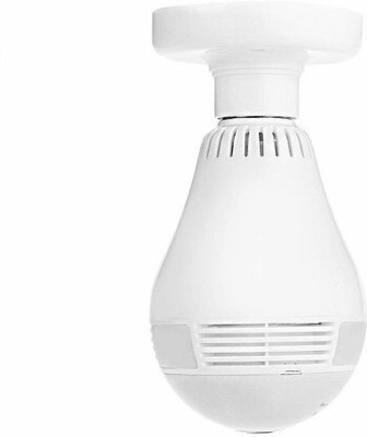 SKY HUB V380 Spy Bulb Shape Fisheye 360 WiFi 2MP Ultra HD IP CCTV Support 64Gb Sd Card Security Camera(64 GB, 1 Channel)