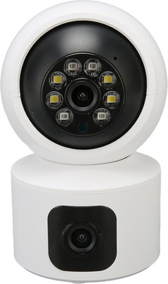 favone 2-in-1 Dual Lens Screen Bulb WiFi Wireless 4MP HD Live View, Bullet+PTZ Control Security Camera(NO GB, 1 Channel)