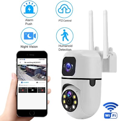 OSHSIZ Mini Indoor PTZ Dual Lens Camera 4MP HD smart home Security Camera(128 GB, 1 Channel)