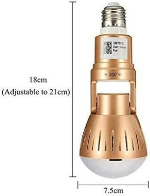 SKY HUB Wireless Bulb 360° IP WiFi Camera 5mp Fisheye Vision Security Camera(64 GB, 1 Channel)