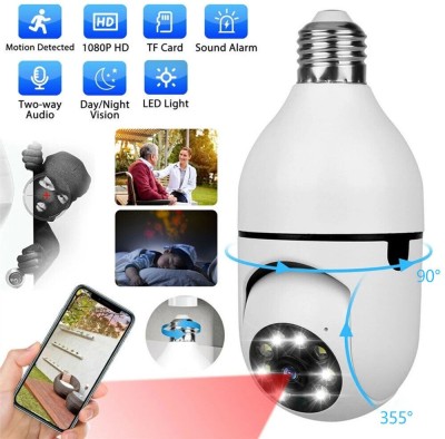 AVOIHS Bulb Full HD 1080P Wireless WiFi IP Home CCTV Night Vision Camera Two Way Audio Security Camera(64 GB, 1 Channel)