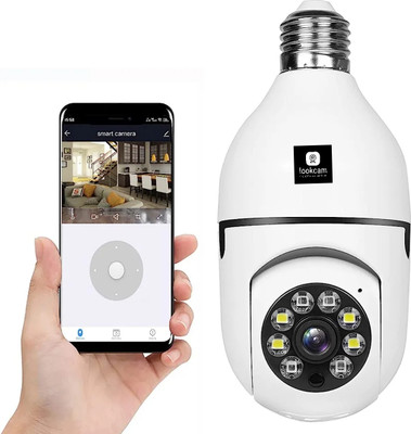 lookcam Bulb Shape CameraSmart Ip WiFi 2-way Audio Day/Night Vision Alarm Motion Alert Security Camera(128 GB, 8 Channel)