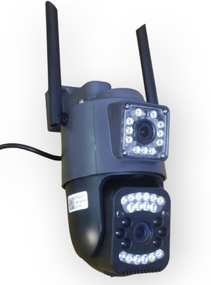 favone 4G 3MP Dual Lens SIM Based Outdoor Wireless Smart CCTV Ultra HD Double Side View Security Camera(NO GB, 1 Channel)