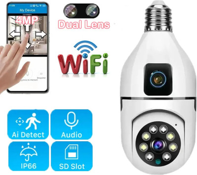 SROPX Full HD 4MP Wireless Bulb Camera with Two-Way Audio & App Control Security Camera(128 GB, 1 Channel)