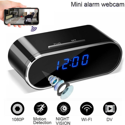 Sekuai Wireless Hidden Spy WiFi Mini Digital Table Clock HD 1080P Night Vision Security Camera(1 Channel)
